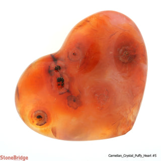 Carnelian Crystal Puffy Heart #2 - 1" to 2"    from Stonebridge Imports