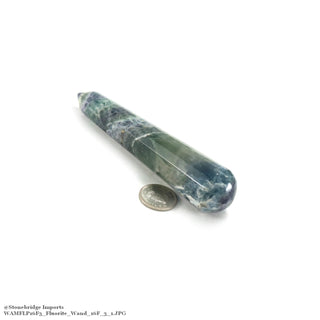 Fluorite Purple, Green Pointed Massage Wand - 16 Facets Large #2 - 3 1/2" to 4 1/2"    from Stonebridge Imports