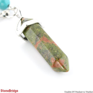 Unakite Double Terminated Feather Pendant    from Stonebridge Imports