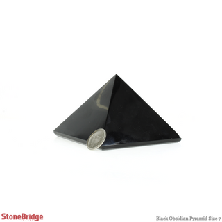 Black Obsidian Pyramid #7 - 2 3/4" to 3" Wide    from Stonebridge Imports
